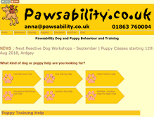 Tablet Screenshot of pawsability.co.uk